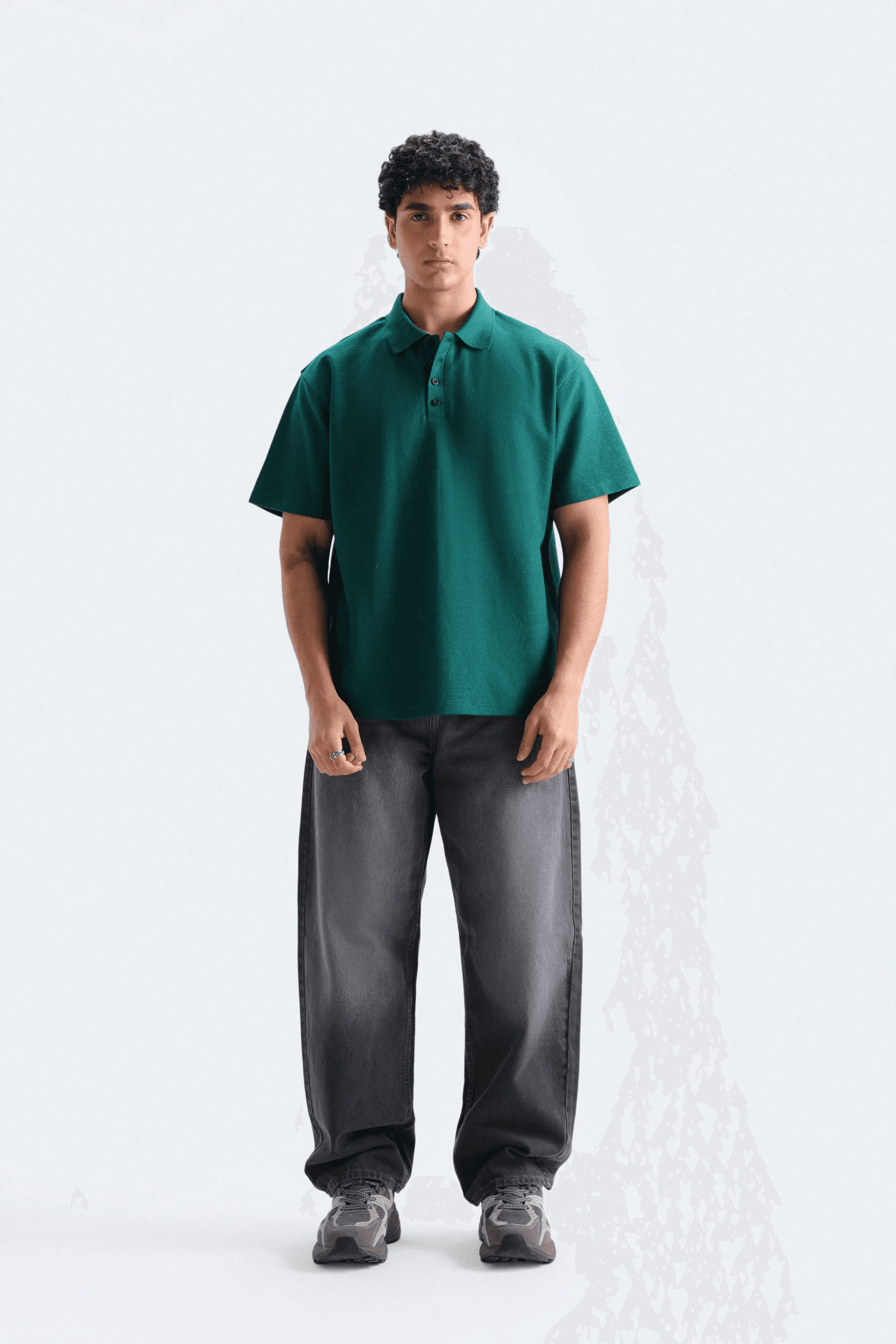 AI-generated full-body fashion model in a studio look