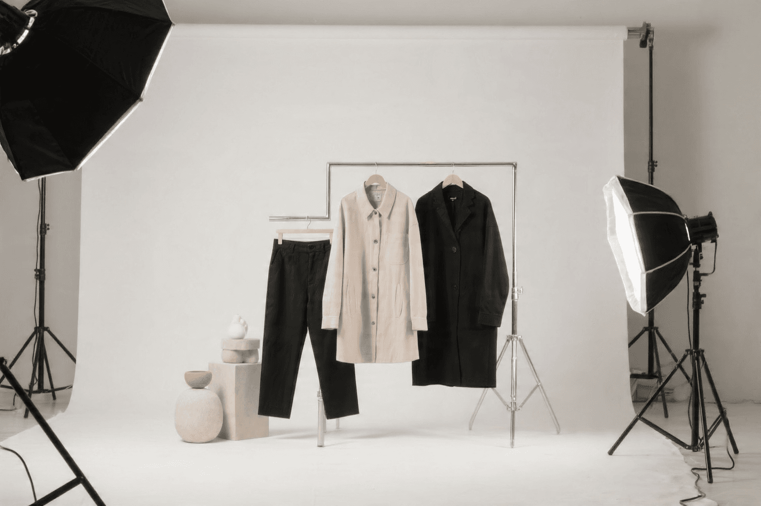 E-commerce studio product photography setup